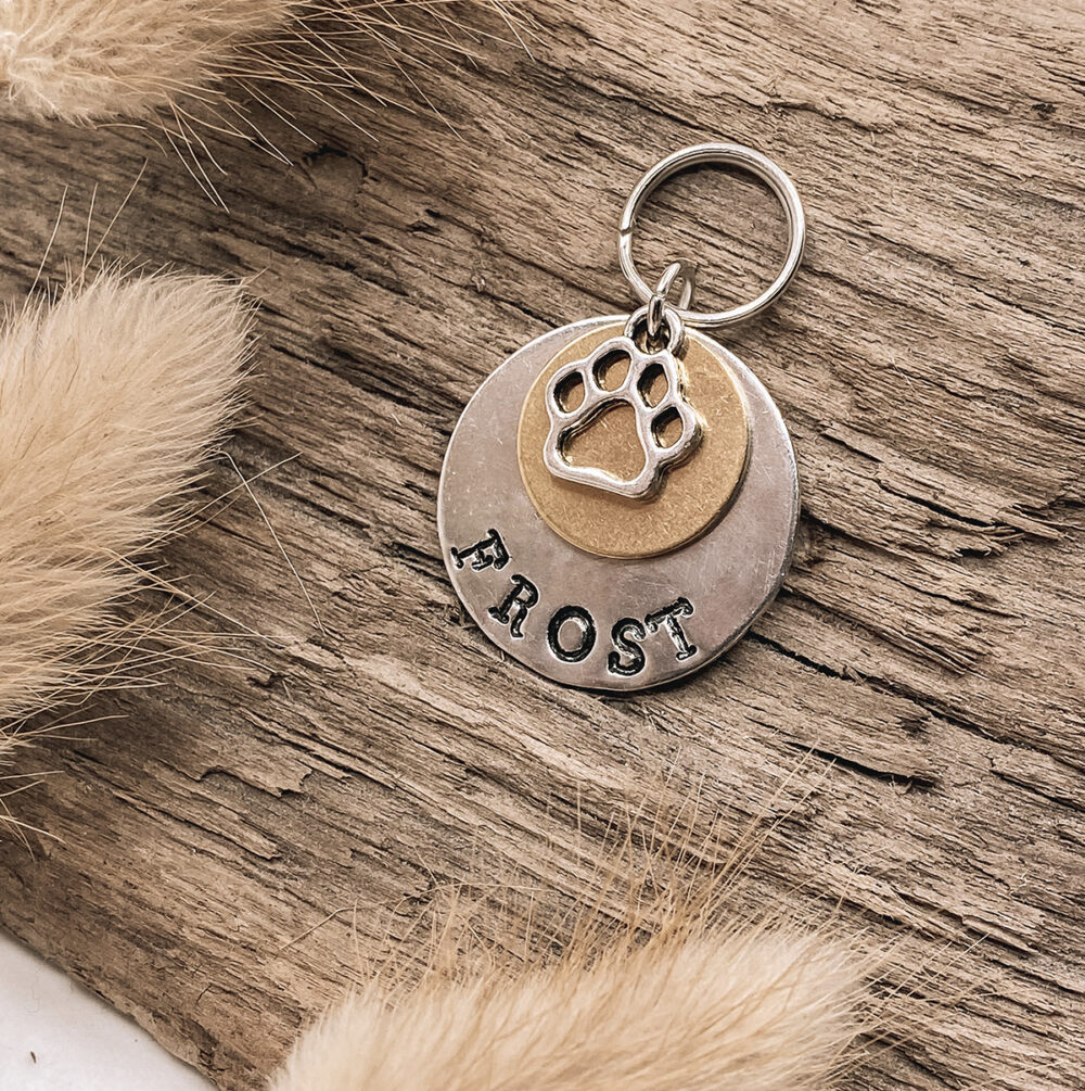 ID-tag til hund sølvfarget
